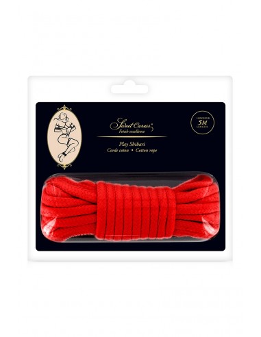  Corde de bondage rouge 5m - Sweet Caress - Men Avenue - SexShop Gay
