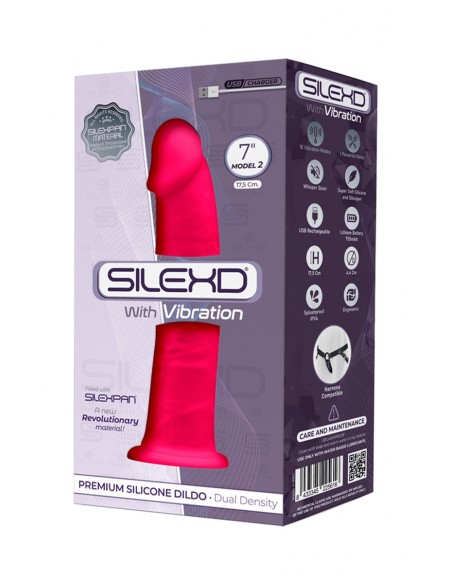  Vibromasseur double densité rose 17,5 cm - SilexD - Men Avenue - SexShop Gay