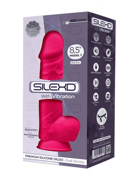  Vibromasseur double densité rose 21,5 cm - SiledD - Men Avenue - SexShop Gay