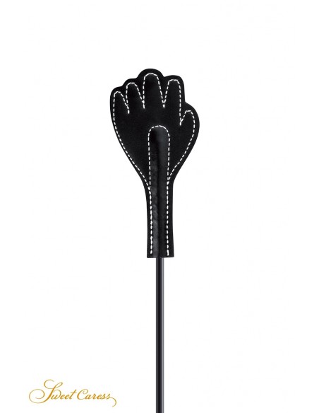  Mini cravache main avec plumes noires - Sweet Caress - Men Avenue - SexShop Gay
