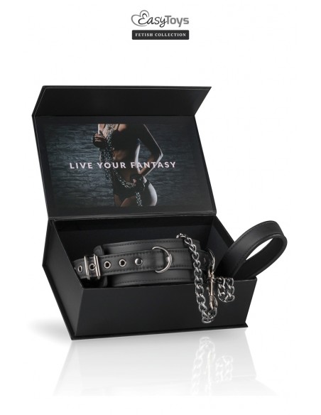  Collier fétichiste et laisse - Easytoys Fetish Collection - Men Avenue - SexShop Gay