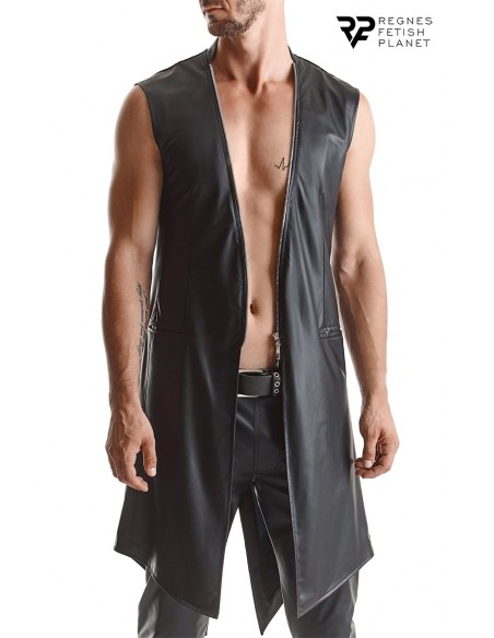  Veste longue sans manche wetlook Marco - Regnes - Men Avenue - SexShop Gay