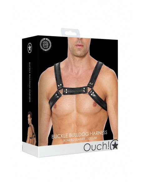  Harnais Buckle Bulldog noir - Ouch! - Men Avenue - SexShop Gay