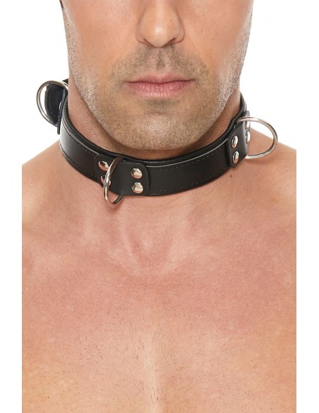  Collier Bondage Deluxe noir - Ouch! - Men Avenue - SexShop Gay