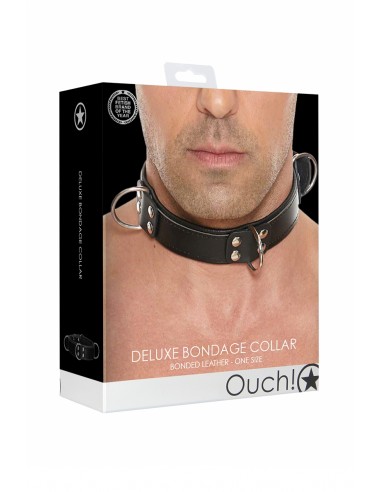  Collier Bondage Deluxe noir - Ouch! - Men Avenue - SexShop Gay