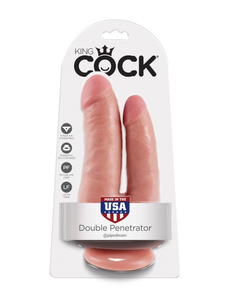  Gode double pénétration 15cm - King Cock - Men Avenue - SexShop Gay