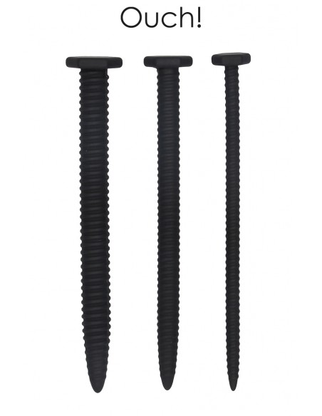  Set de 3 plugs urétraux Grandes Vis - Ouch! - Men Avenue - SexShop Gay