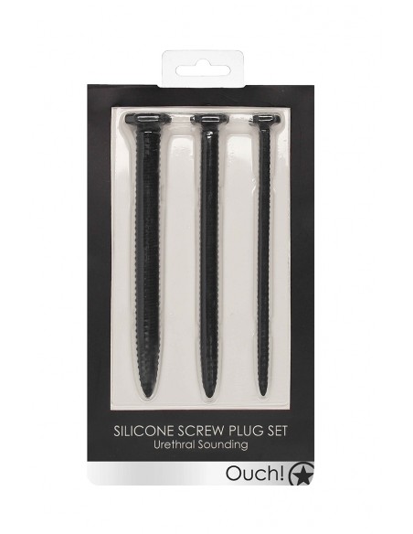  Set de 3 plugs urétraux Grandes Vis - Ouch! - Men Avenue - SexShop Gay