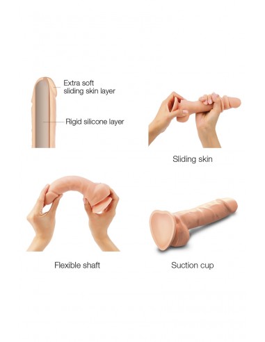  Gode double densité sliding skin XXL - Strap On Me - Men Avenue - SexShop Gay