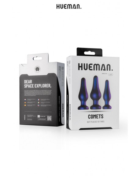  Kit 3 plugs anal Comet - Hueman - Men Avenue - SexShop Gay