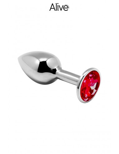  Plug métal bijou rouge L - Alive - Men Avenue - SexShop Gay