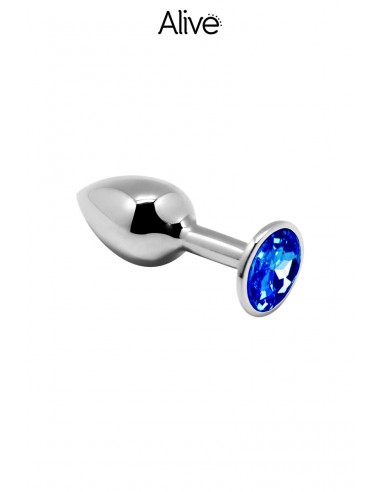  Plug métal bijou bleu M - Alive - Men Avenue - SexShop Gay