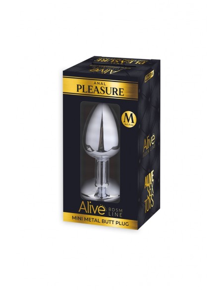  Plug métal bijou bleu M - Alive - Men Avenue - SexShop Gay