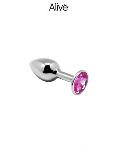  Plug métal bijou rose S - Alive - Men Avenue - SexShop Gay