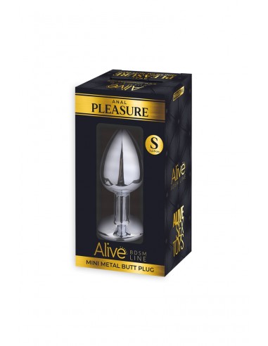  Plug métal bijou rose S - Alive - Men Avenue - SexShop Gay