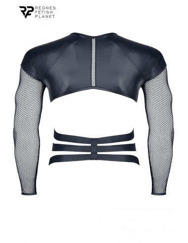  T-shirt harnais wetlook et maille - Regnes - Men Avenue - SexShop Gay