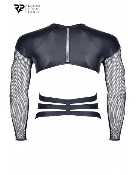  T-shirt harnais wetlook et maille - Regnes - Men Avenue - SexShop Gay