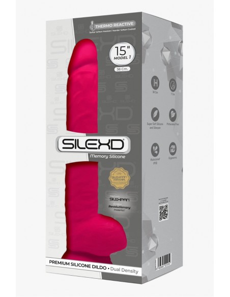  Gode XXL double densité Rose 38 x 7 cm - SilexD - Men Avenue - SexShop Gay