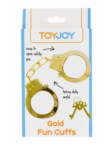  Menottes métal dorées - Toy Joy - Men Avenue - SexShop Gay