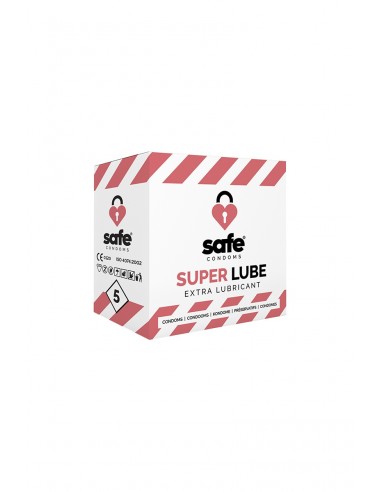  5 préservatifs Safe Super Lube - Men Avenue - SexShop Gay