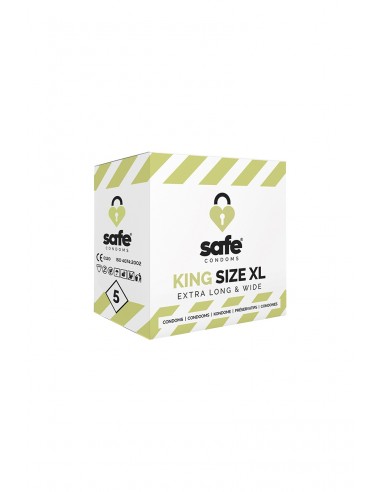  5 préservatifs Safe King Size XL - Men Avenue - SexShop Gay