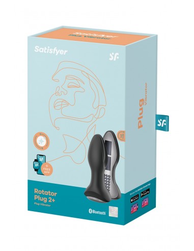  Plug vibrant Rotator Plug 2+ noir - Satisfyer - Men Avenue - SexShop Gay