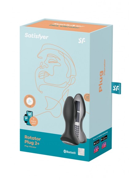  Plug vibrant Rotator Plug 2+ noir - Satisfyer - Men Avenue - SexShop Gay