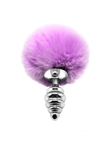  Plug métal Fluffy Twist S mauve - Alive - Men Avenue - SexShop Gay