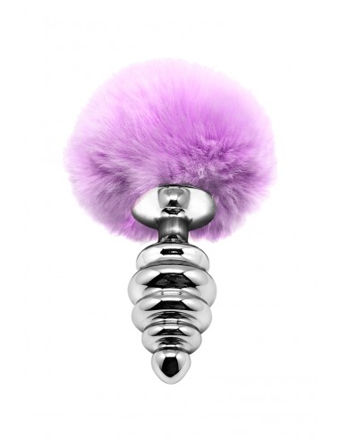  Plug métal Fluffy Twist M mauve - Alive - Men Avenue - SexShop Gay