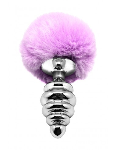  Plug métal Fluffy Twist L mauve - Alive - Men Avenue - SexShop Gay