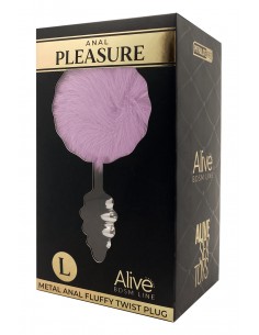  Plug métal Fluffy Twist L mauve - Alive - Men Avenue - SexShop Gay 2