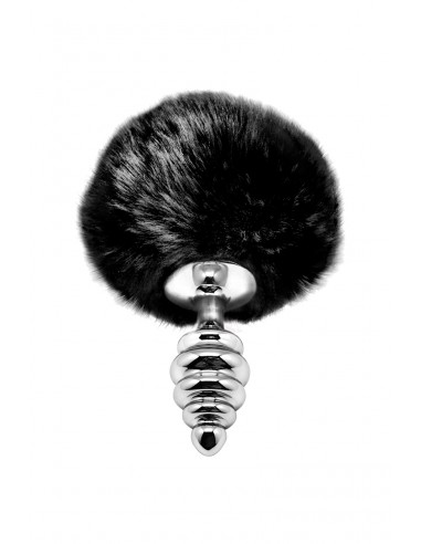  Plug métal Fluffy Twist S noir - Alive - Men Avenue - SexShop Gay