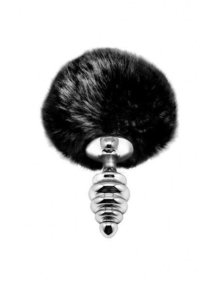  Plug métal Fluffy Twist S noir - Alive - Men Avenue - SexShop Gay