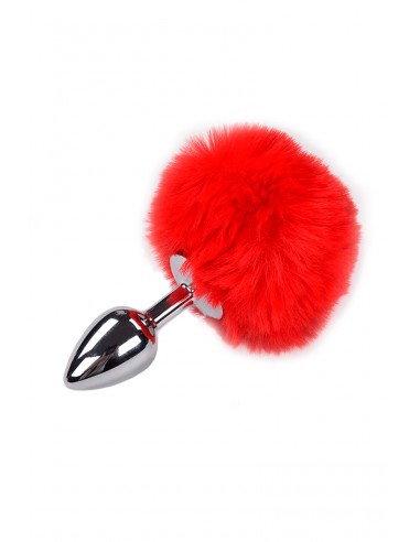  Plug métal Fluffy S rouge - Alive - Men Avenue - SexShop Gay