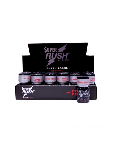  Box 18 poppers Super Rush Black Label 10ml - Men Avenue - SexShop Gay