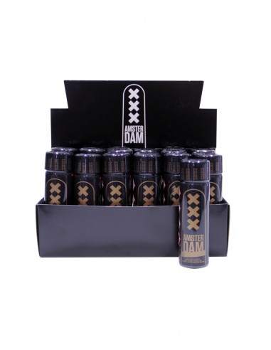  Box 18 poppers Amsterdam XXX Black Label Amyl 24ml - Men Avenue - SexShop Gay