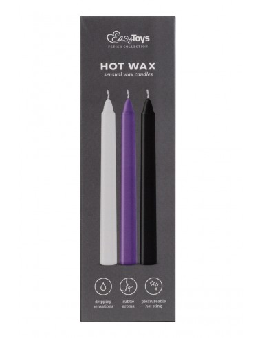  3 Bougies sensuelles Hot Wax - Men Avenue - SexShop Gay