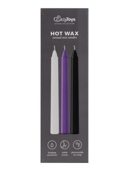  3 Bougies sensuelles Hot Wax - Men Avenue - SexShop Gay