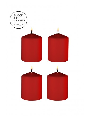  4 bougies SM rouges parfumées - Ouch! - Men Avenue - SexShop Gay