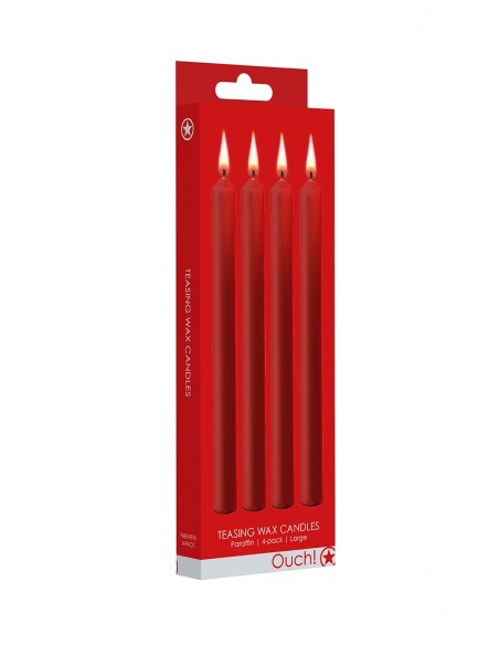  4 bougies SM rouges Large - Ouch! - Men Avenue - SexShop Gay