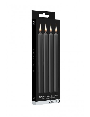  4 bougies SM noires Large - Ouch! - Men Avenue - SexShop Gay