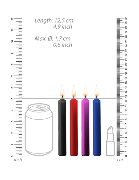  4 bougies SM colorées - Ouch! - Men Avenue - SexShop Gay