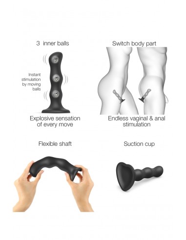  Geisha Dildo XL Noir - Strap-On-Me - Men Avenue - SexShop Gay