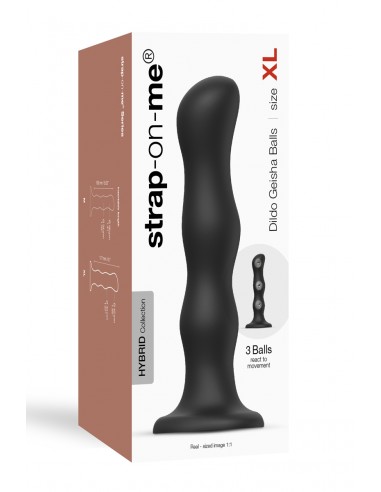  Geisha Dildo XL Noir - Strap-On-Me - Men Avenue - SexShop Gay