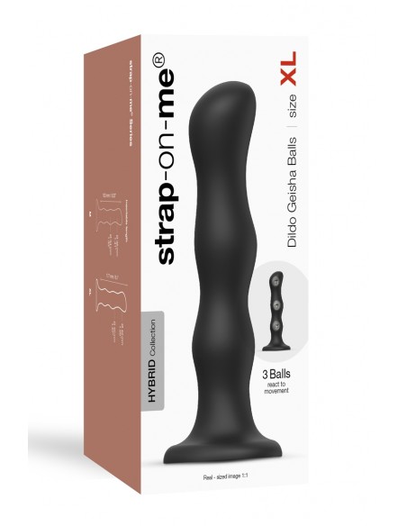  Geisha Dildo XL Noir - Strap-On-Me - Men Avenue - SexShop Gay