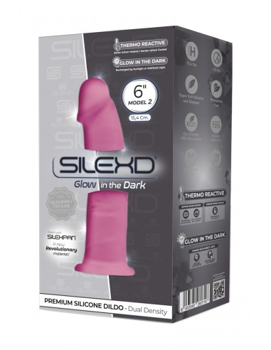  Gode phosphorescent double densité 15,4cm - SilexD - Men Avenue - SexShop Gay