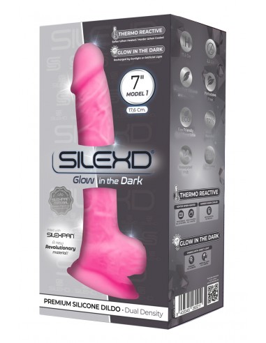  Gode phosphorescent double densité 17,6cm - SilexD - Men Avenue - SexShop Gay