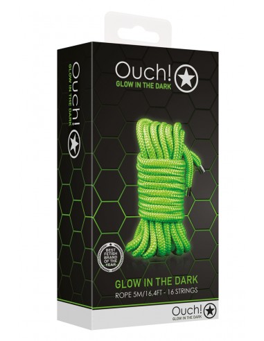  Corde de bondage phosphorescente 5m - Ouch - Men Avenue - SexShop Gay
