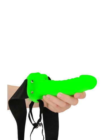  Gode-ceinture creux phosphorescent  18cm - Ouch - Men Avenue - SexShop Gay