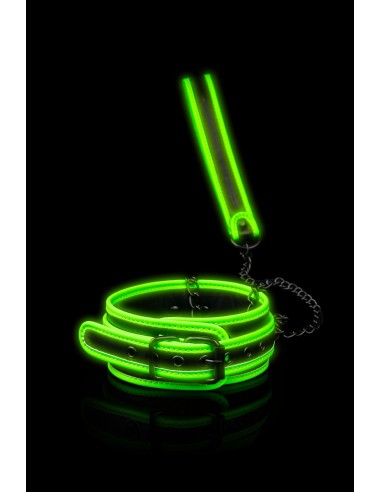  Collier et laisse phosphorescents - Ouch - Men Avenue - SexShop Gay